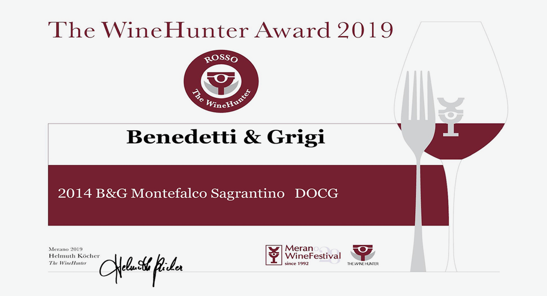  The WineHunter Award 2019 – Montefalco Sagrantino DOCG 2014 della linea Benedetti & Grigi